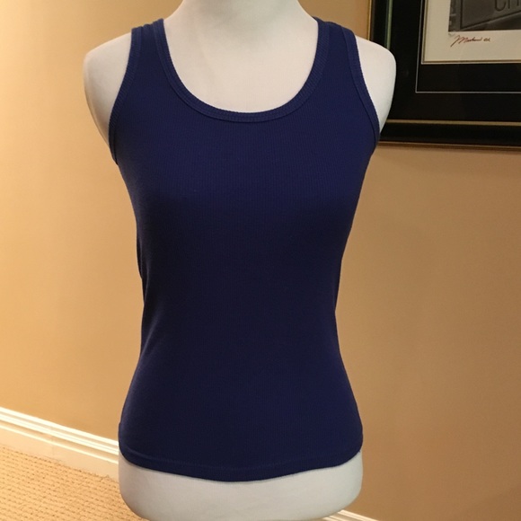 Royal blue racer back tank top - Picture 1 of 3